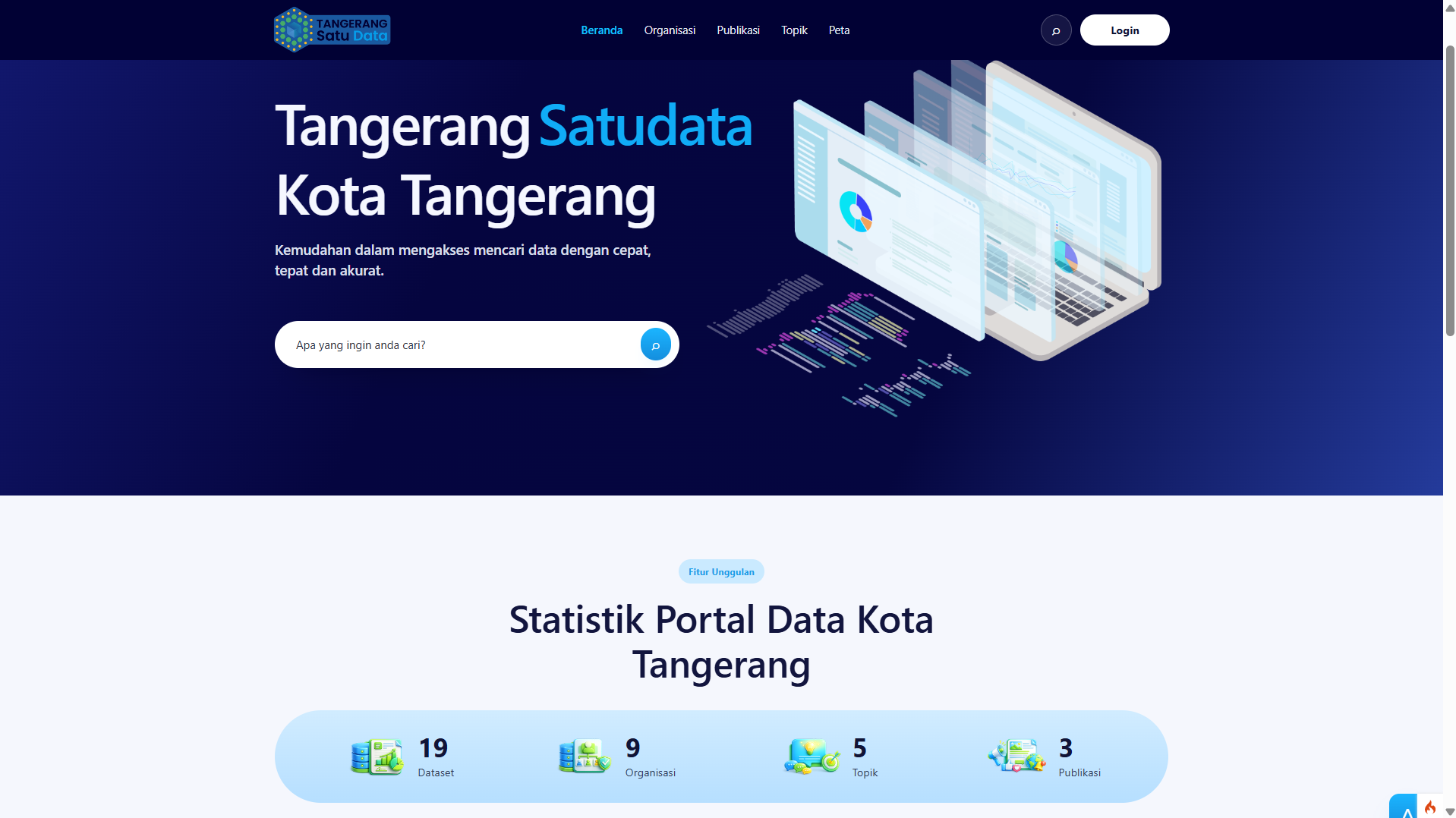 Beranda Portal Satu Data Kota Tangerang